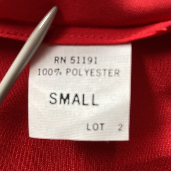 Philippe Marques Red Camisole with series of horizontal pleats in front. Size S - Picture 5 of 5